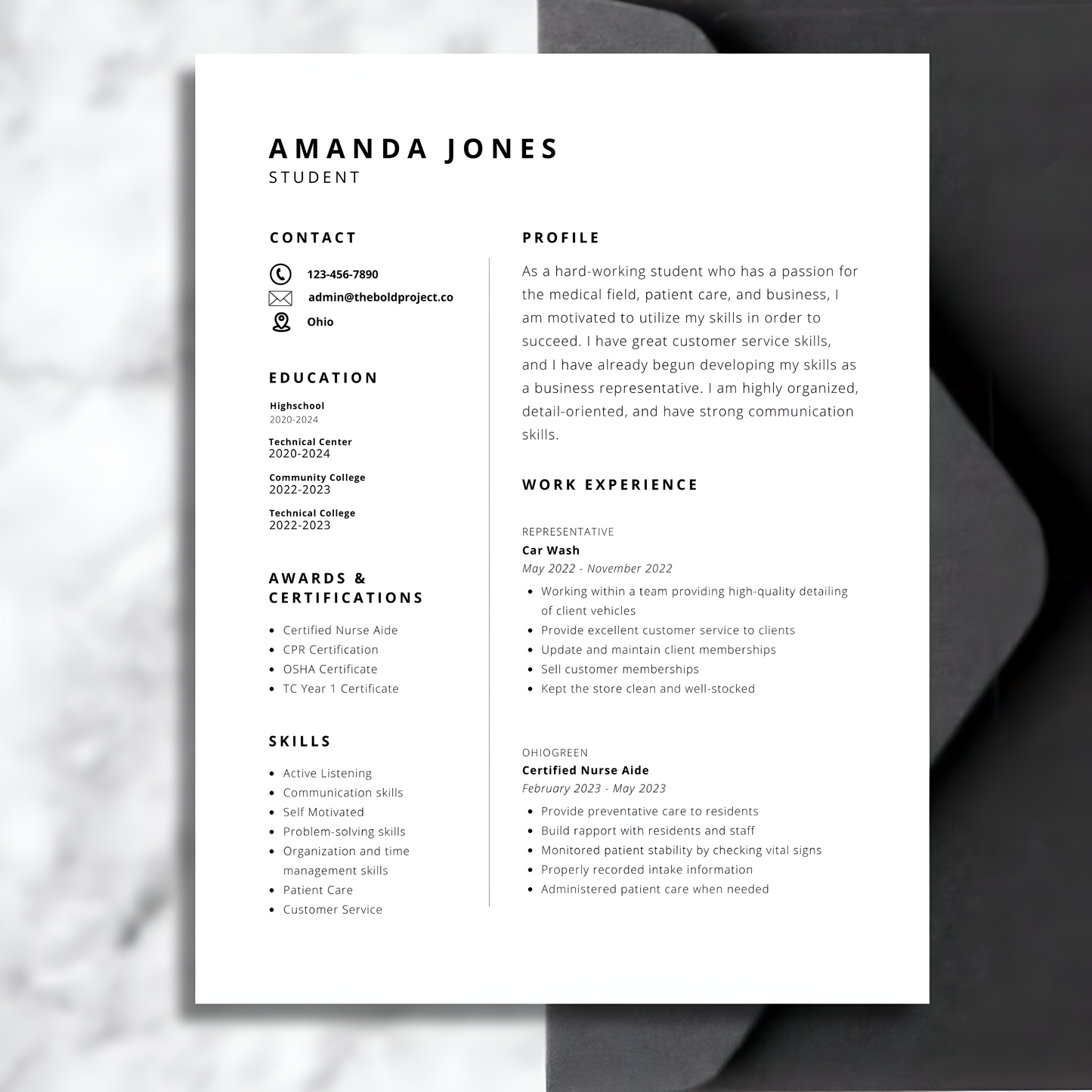 Scholar Resume Template