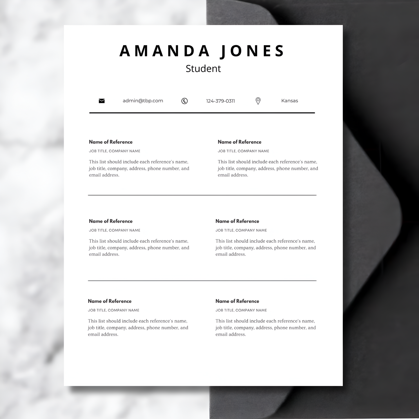 Scholar Resume Template