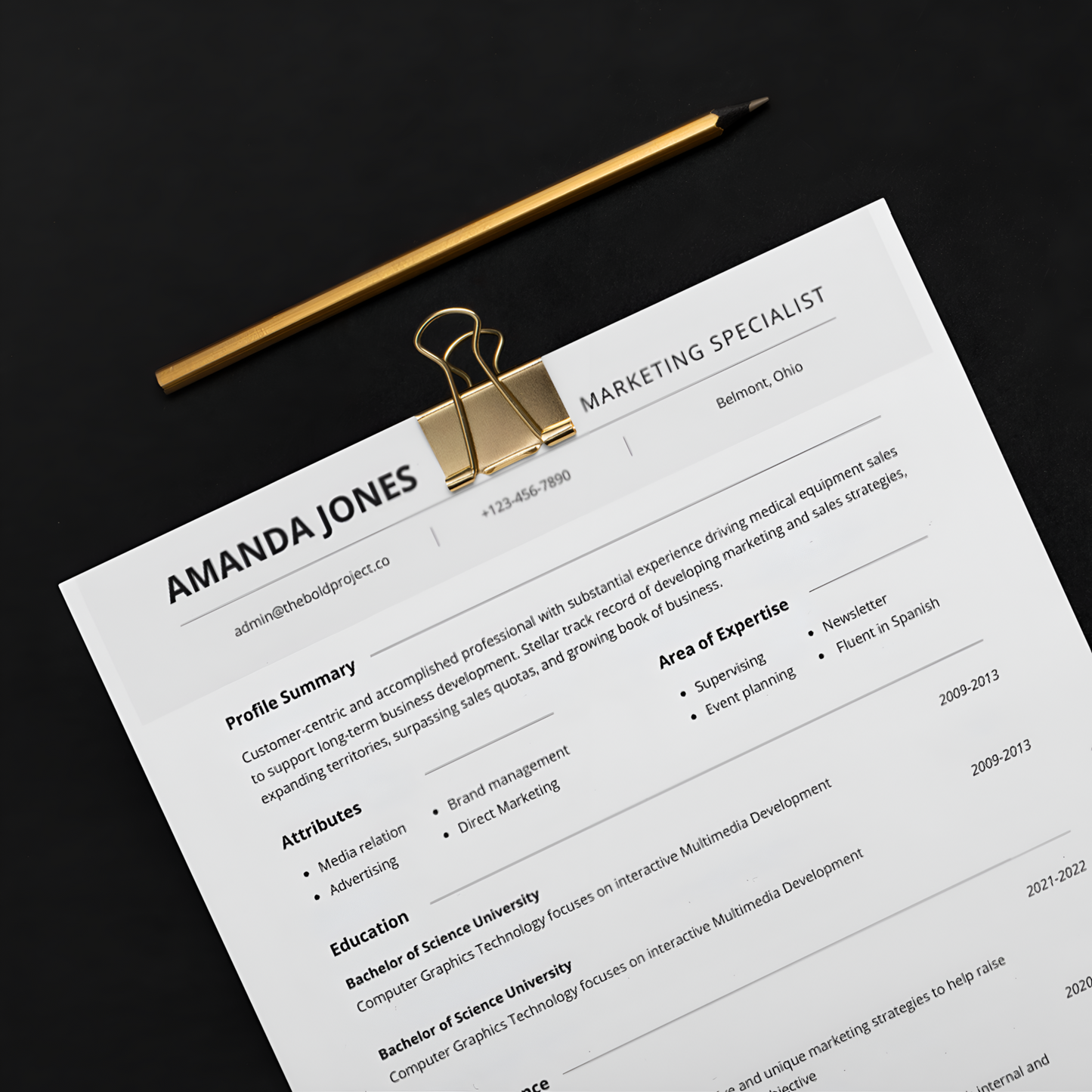 Base-level Resume Template